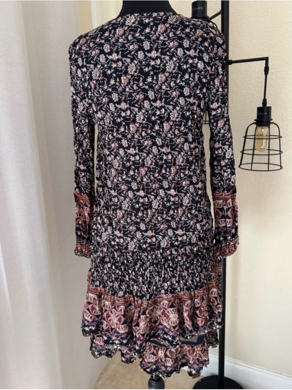 ASTR The Label Floral Ruffle Tiered Dress Boho Fairy XS - Picture 6 of 9